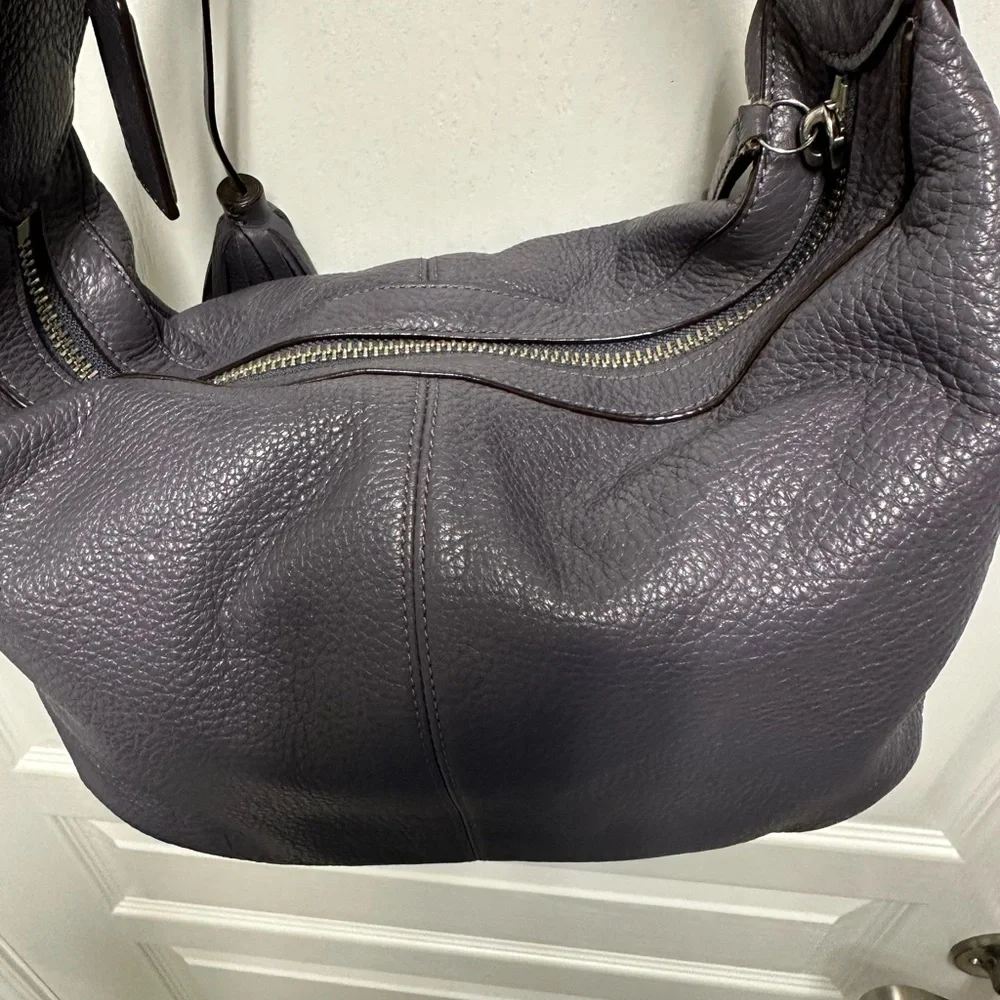 Coach Avery Leather Hobo Bag Gray - Picture 7 of 13